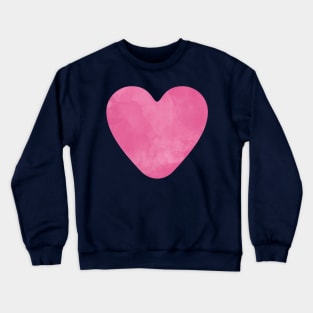 Pink Watercolor Heart Shape Crewneck Sweatshirt